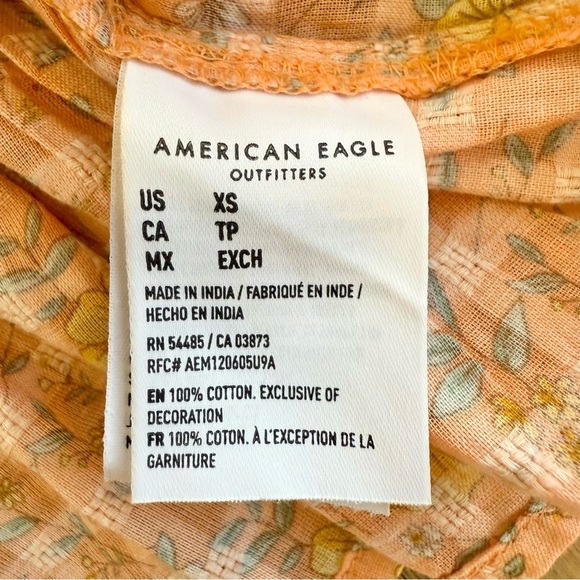 American Eagle Women’s Peplum Floral Top Size X-Small - Picture 12 of 13